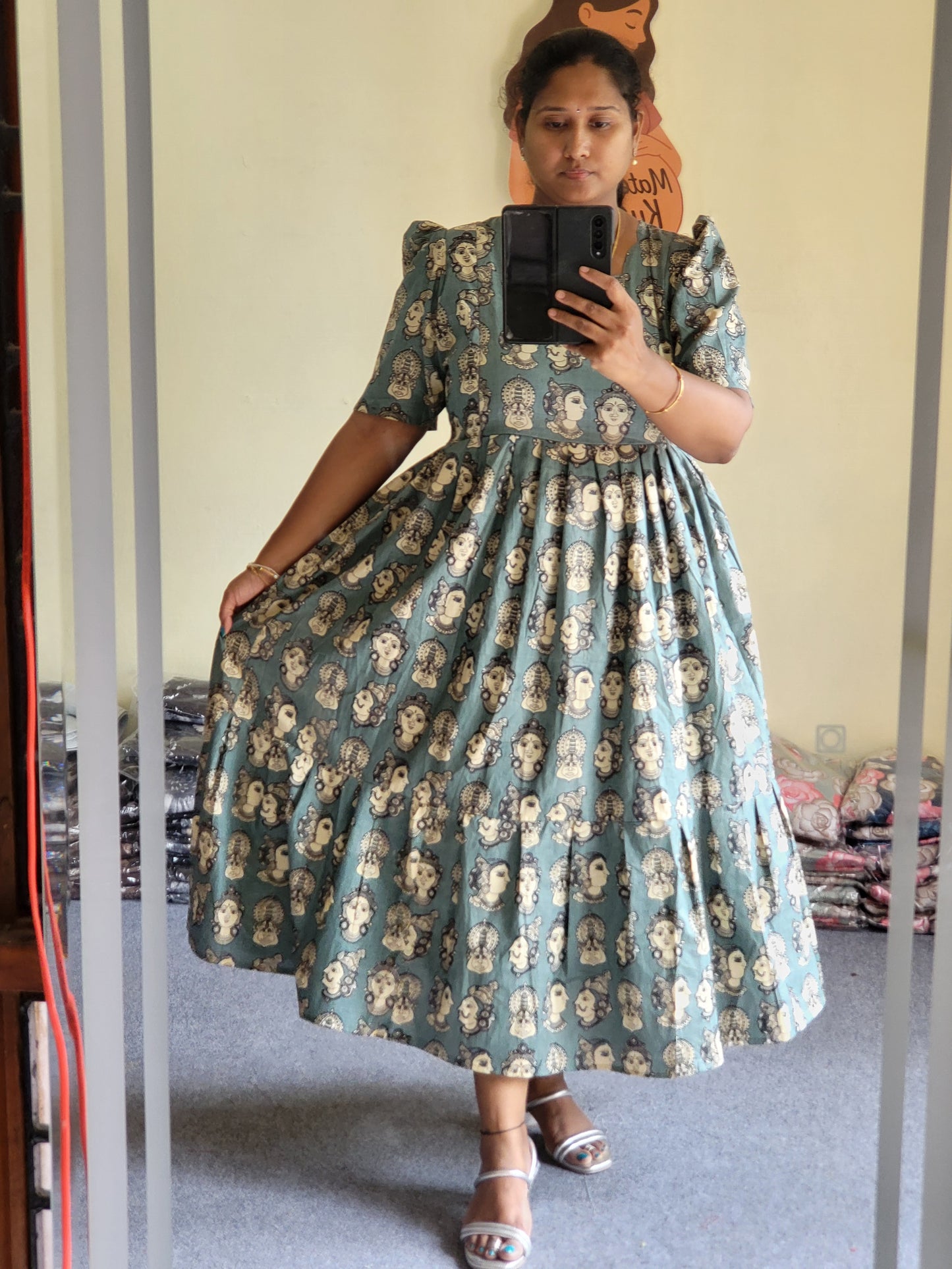 Kalamkaari print feeding kurtis
