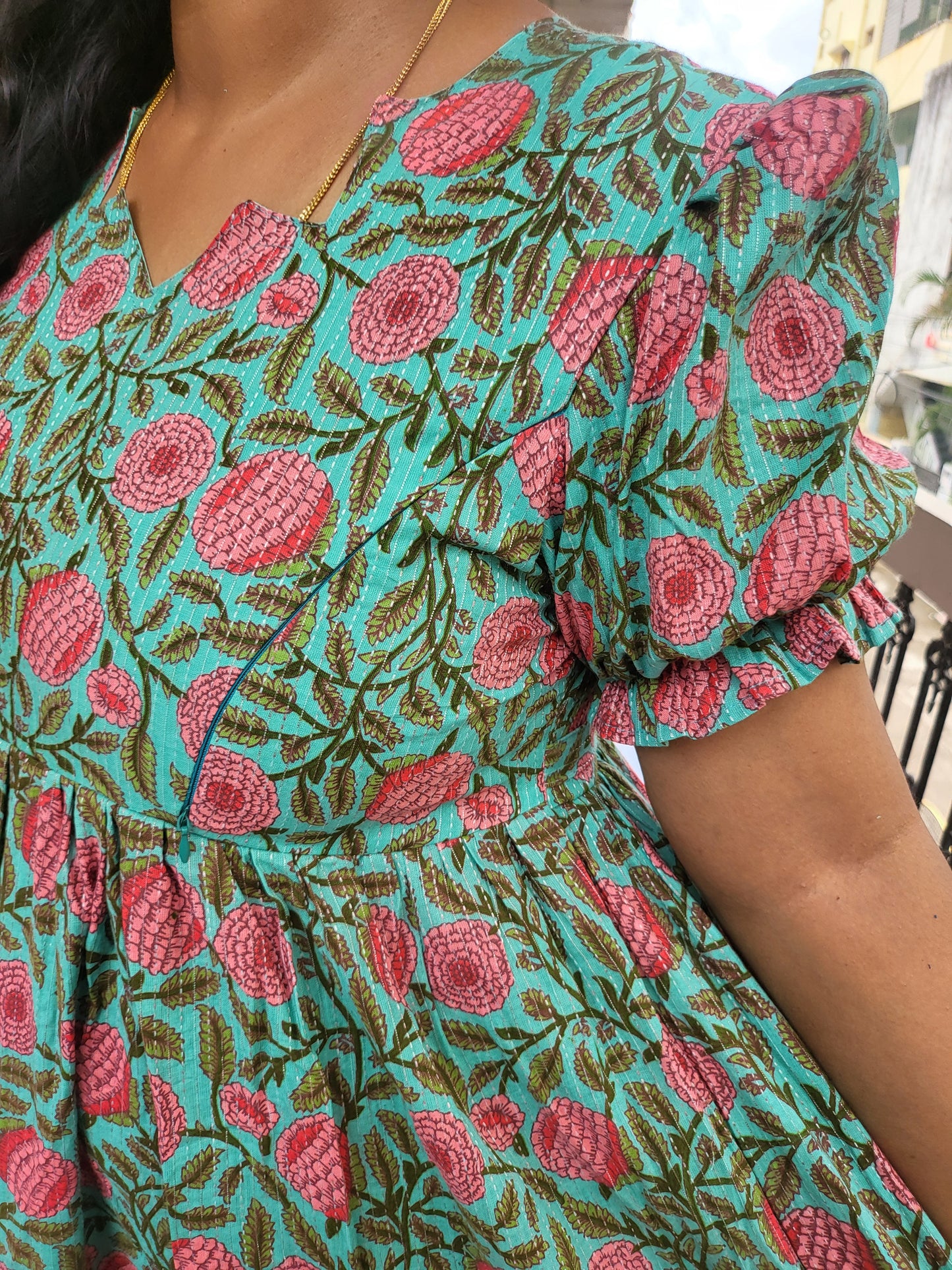 Kathawork Kalamkaari feeding dresses