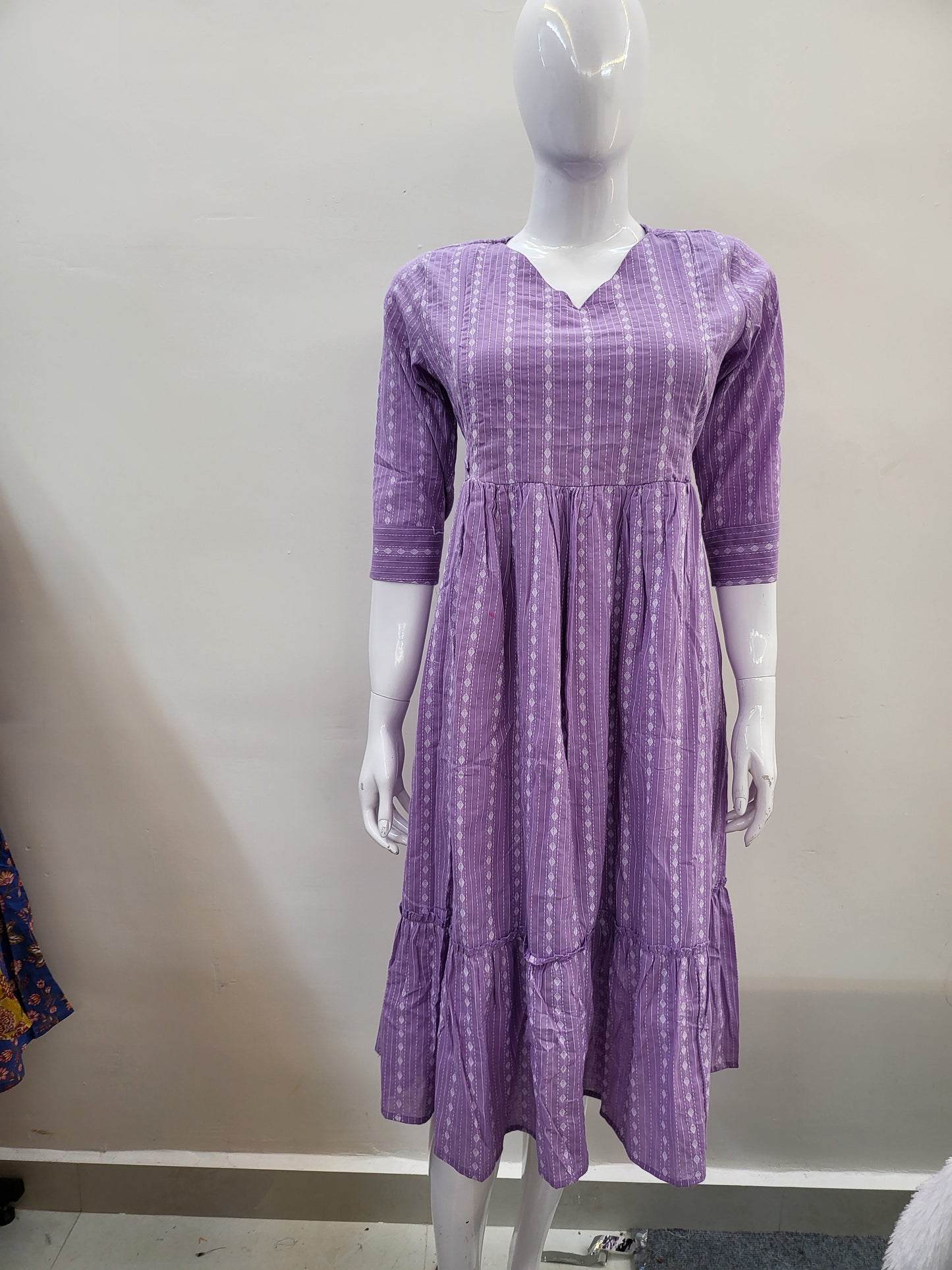 Kathawork 1tire feeding kurtis purple 7