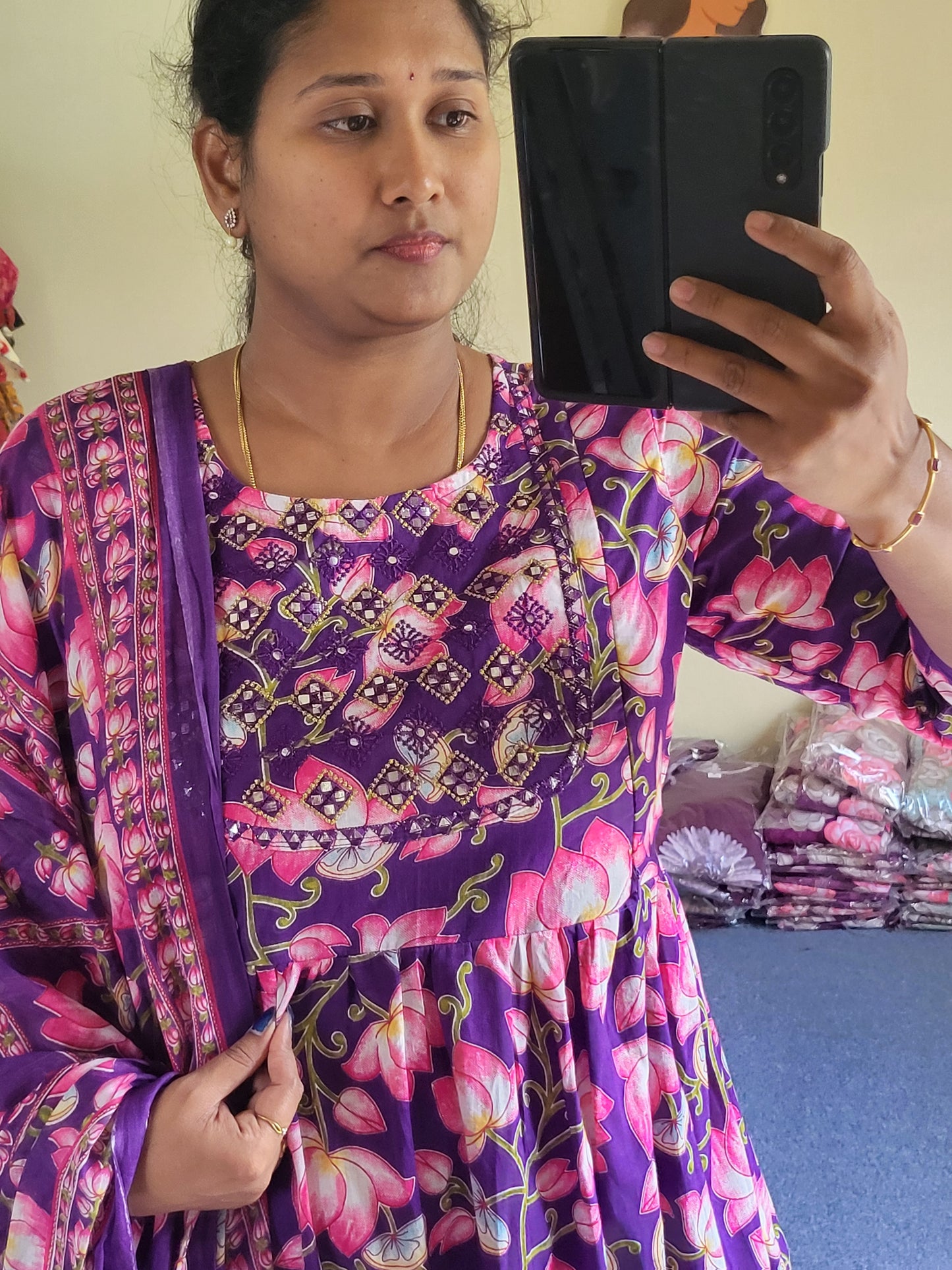 3pc sets in feeding with embroidery work