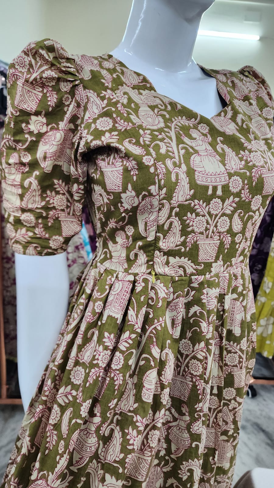 Kalamkaari print feeding kurtis