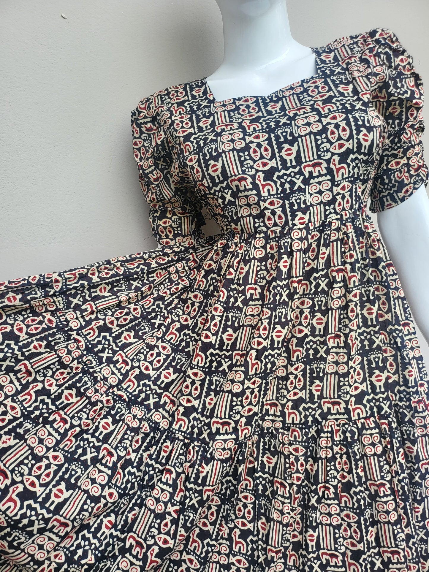 Pure cotton 3tire feeding kurtis