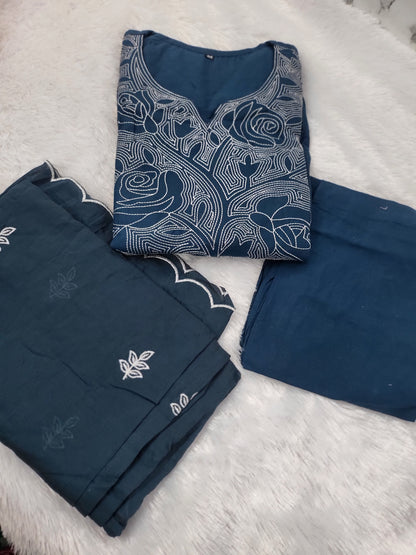 3pc sets in embroidery blue09