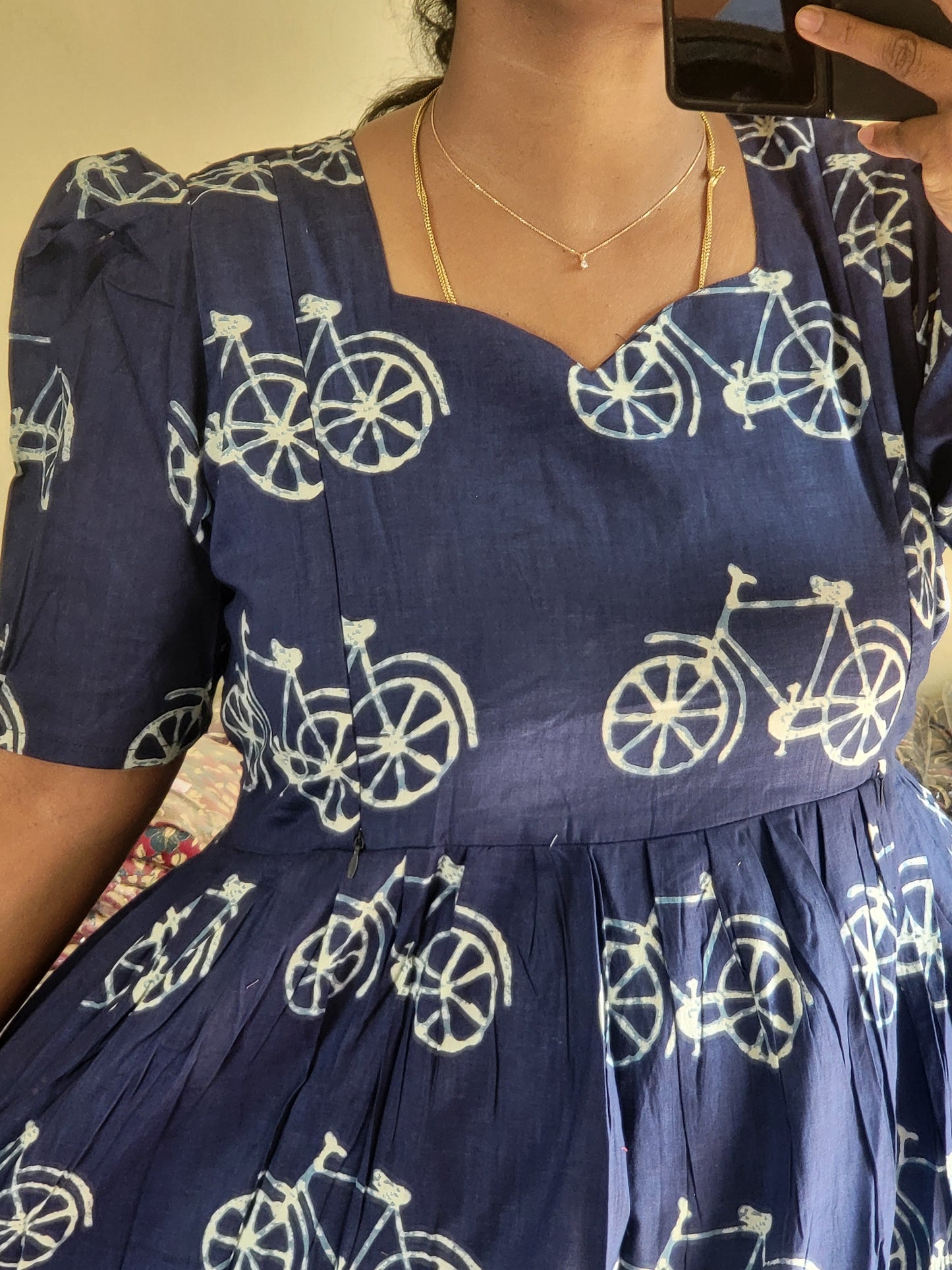 Feeding Anarkali cycle print