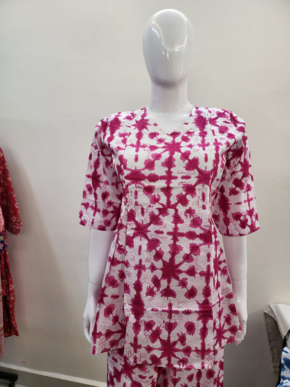 Feeding co-ord sets batik pink