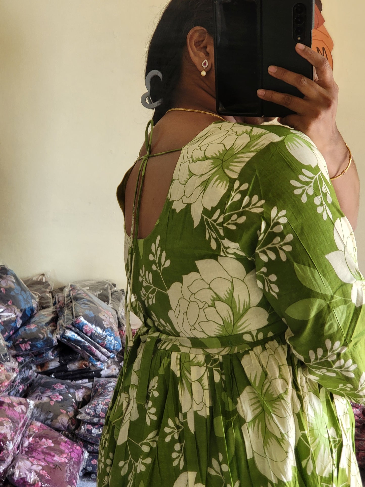 Full lining cotton Anarkali feeding