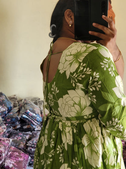 Full lining cotton Anarkali feeding