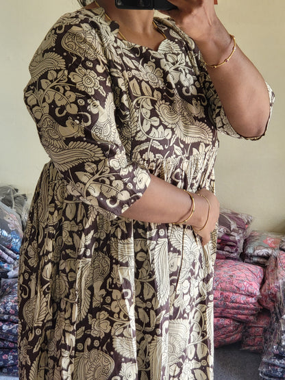 Full lining cotton Anarkali feeding