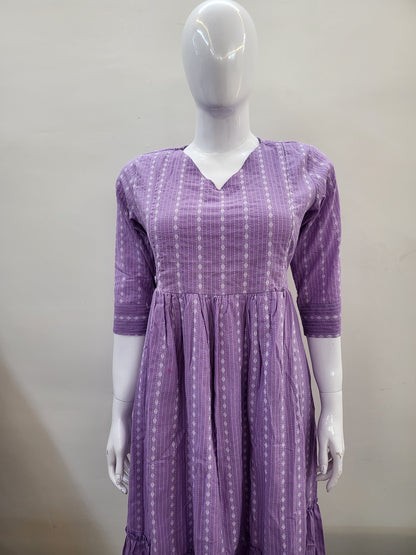 Kathawork 1tire feeding kurtis purple 7
