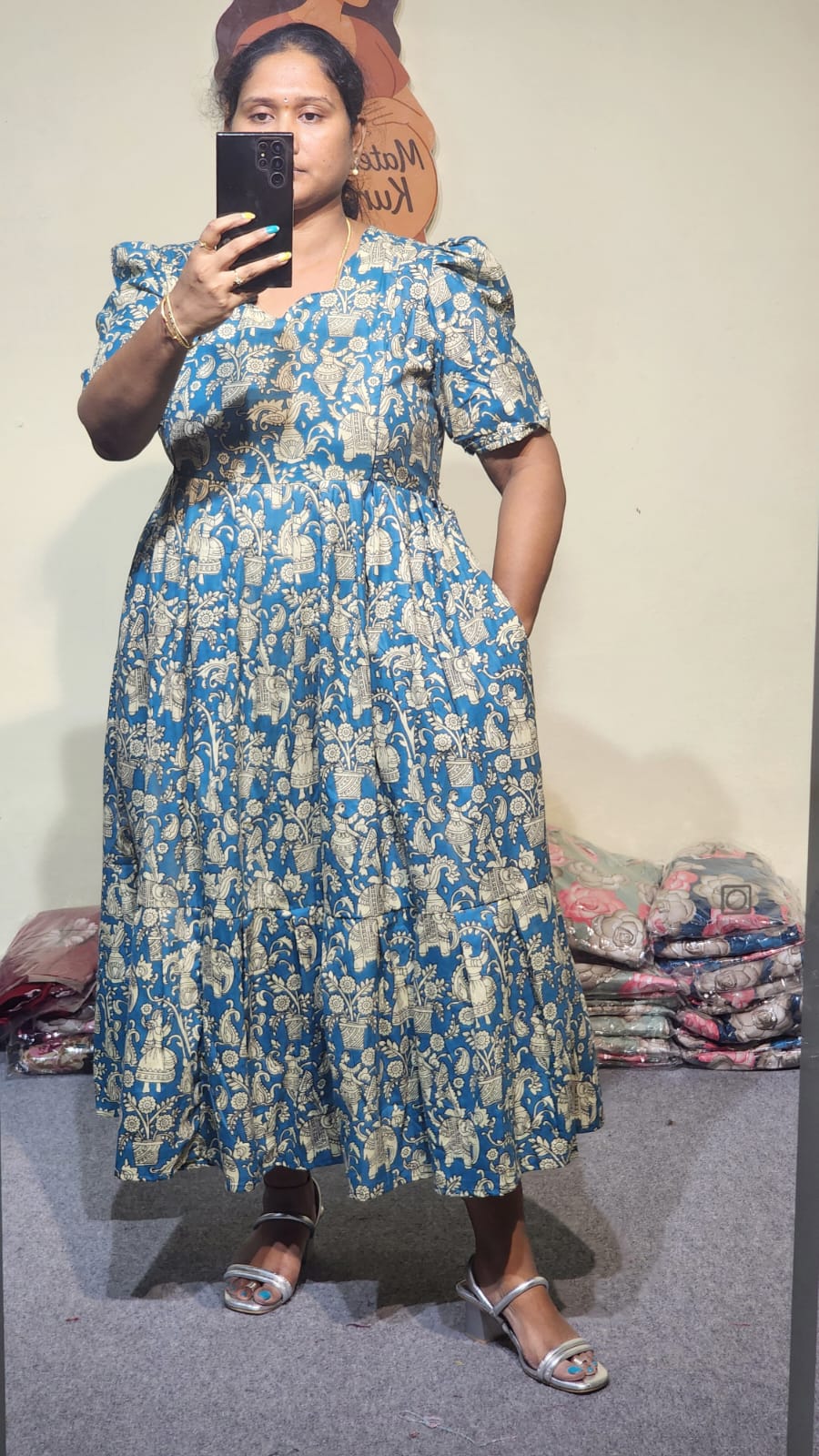 Kalamkaari print feeding kurtis