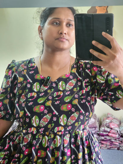 Kalamkaari print feeding kurtis