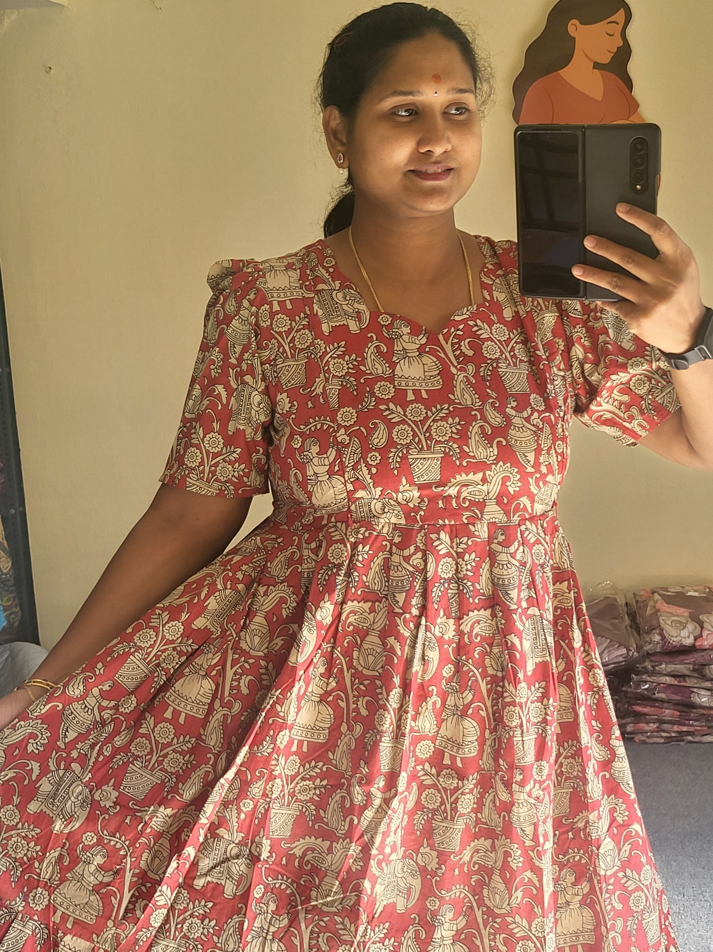 Kalamkaari full lining feeding