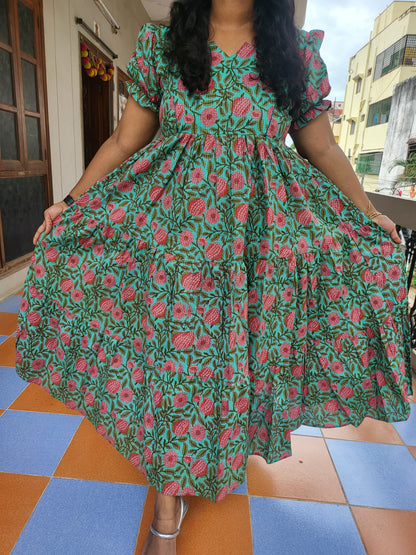 Kathawork Kalamkaari feeding dresses
