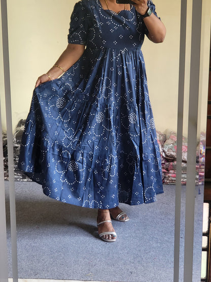 Bandhini prints 3tire feeding kurtis