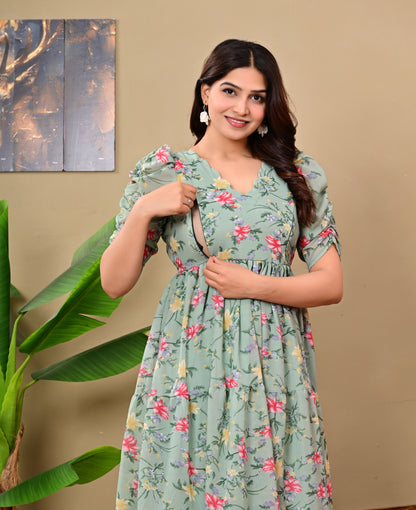 GORGETTE FEEDING KURTIS