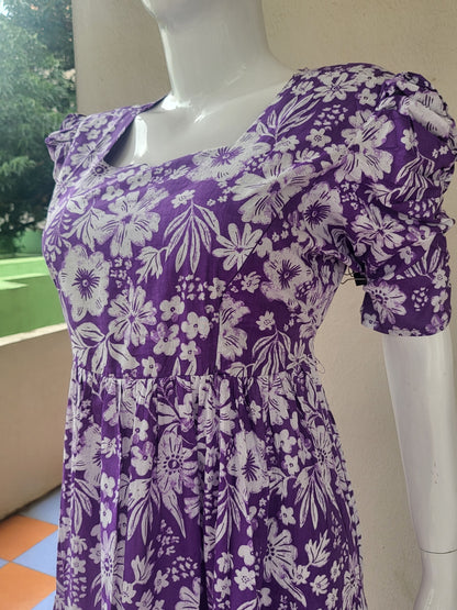 Pure cotton 3tire feeding kurtis