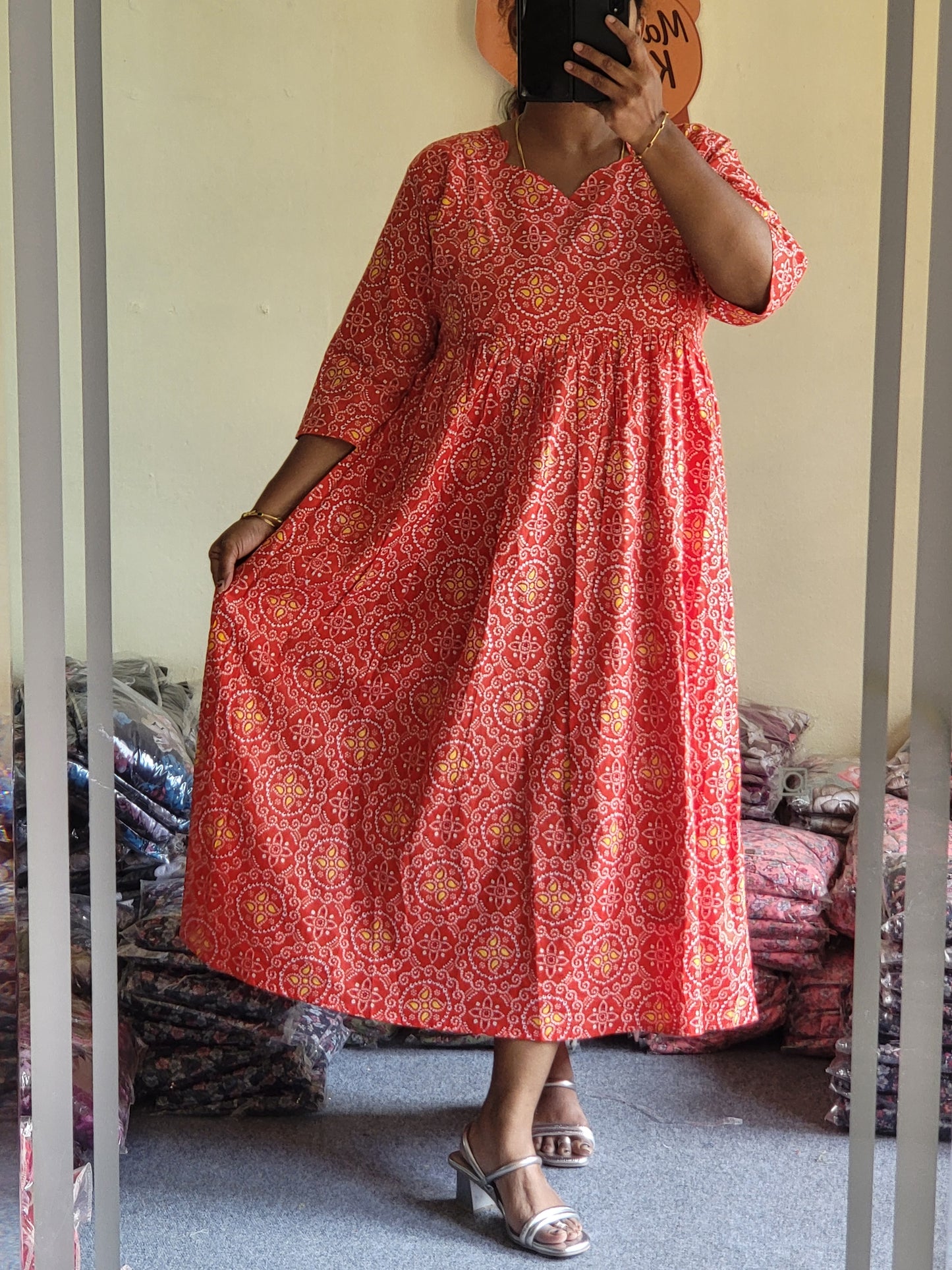 Full lining cotton Anarkali feeding