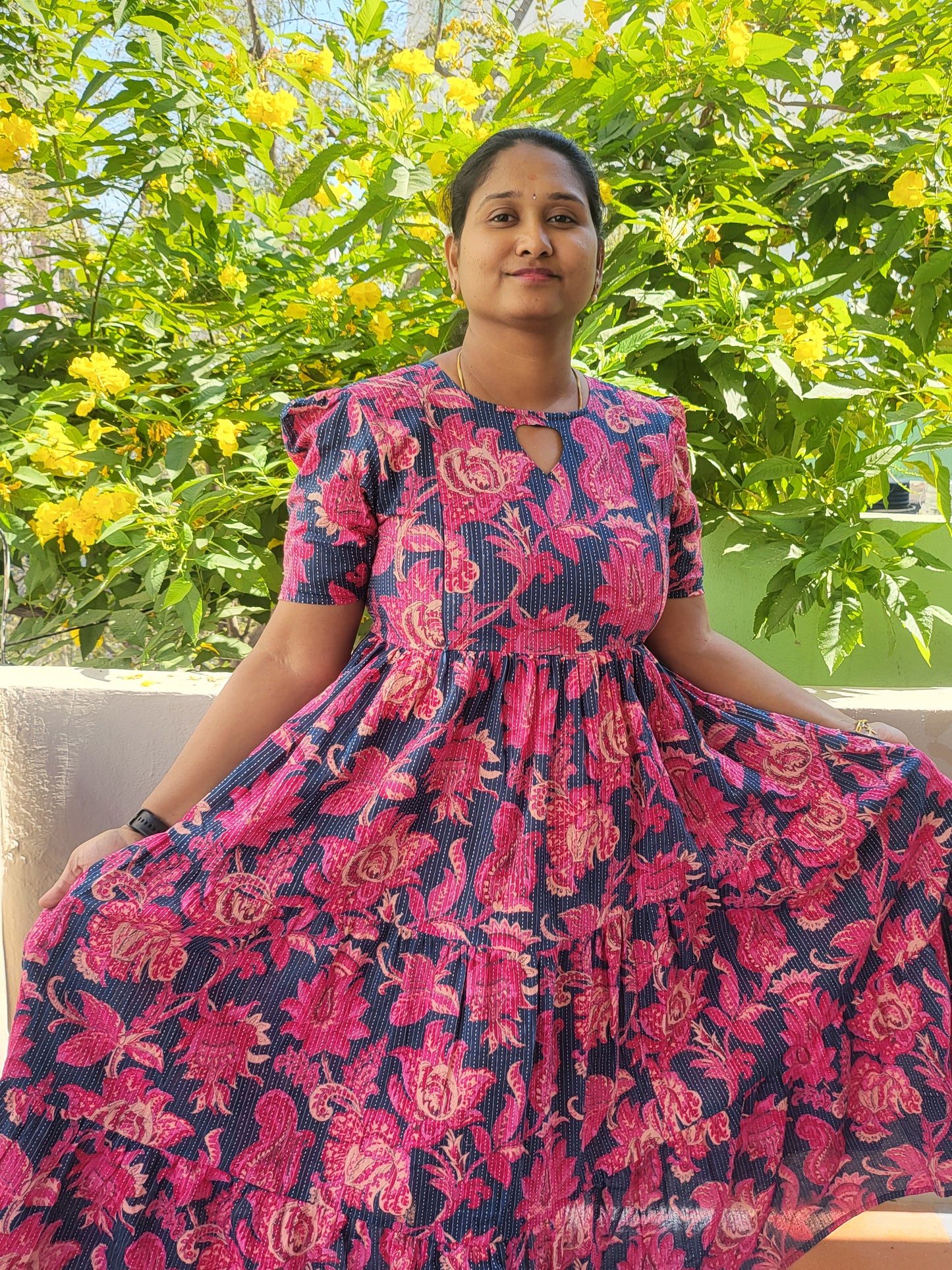 Kathawork Kalamkaari  feeding kurtis