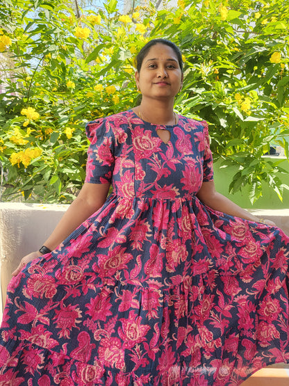 Kathawork Kalamkaari  feeding kurtis