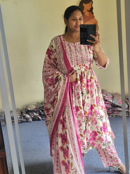 3pc sets in feeding with embroidery work