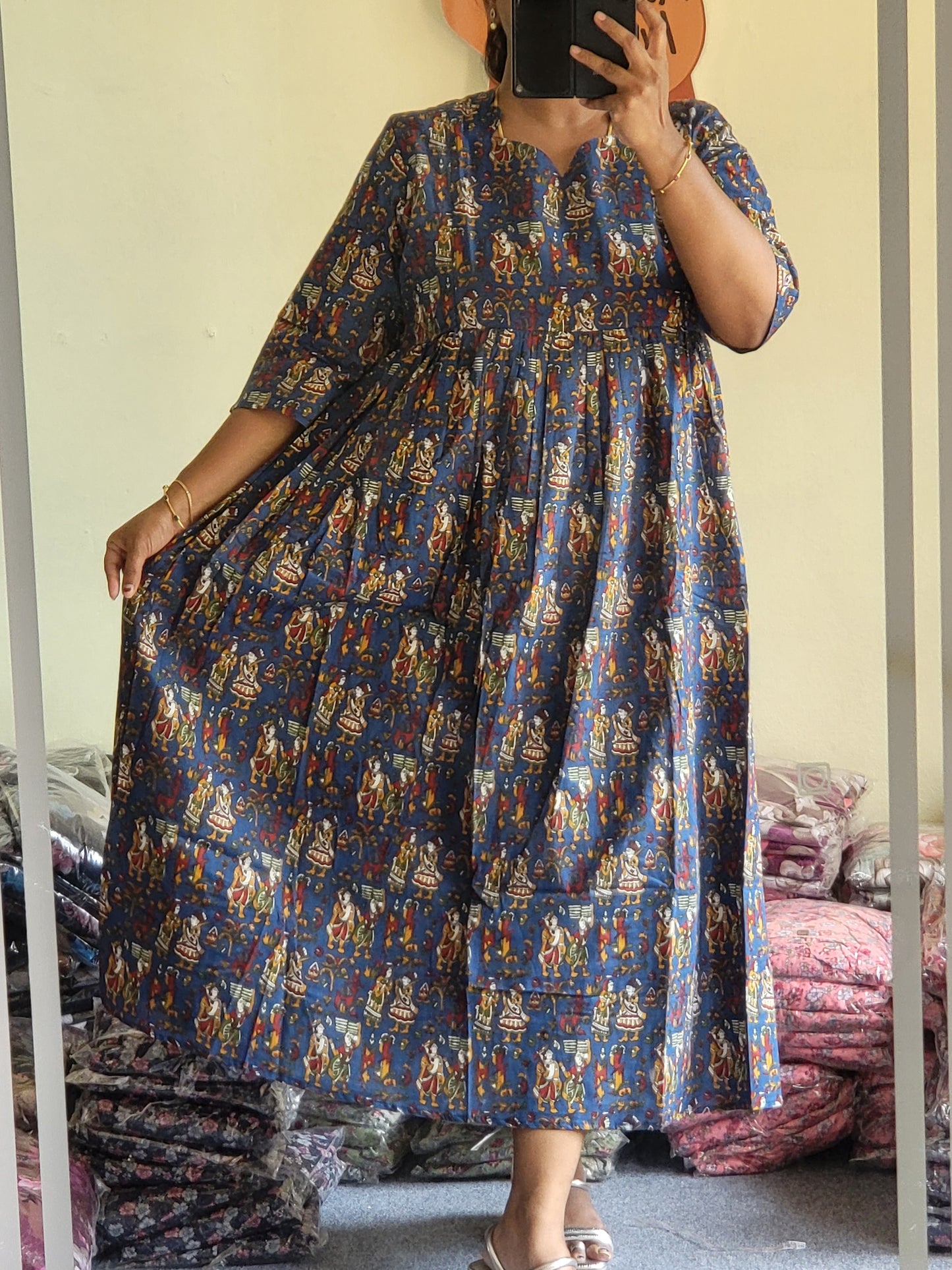 Full lining cotton Anarkali feeding
