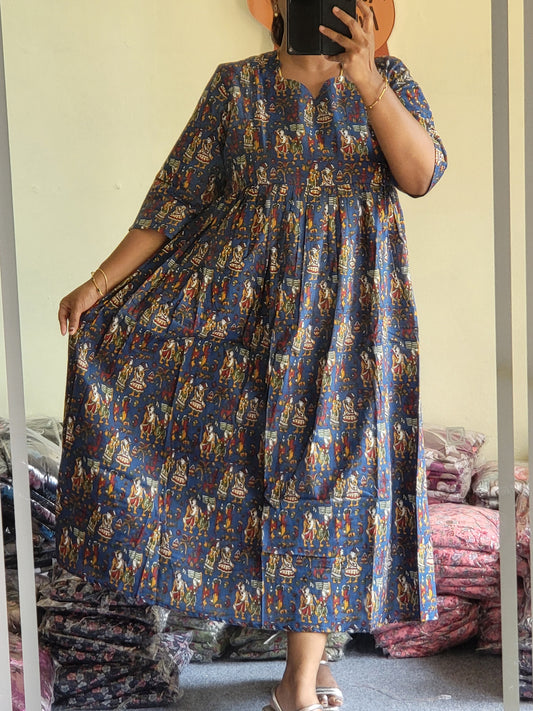 Full lining cotton Anarkali feeding