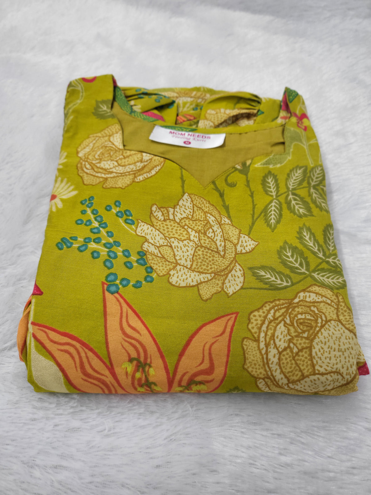 Chanderi silk feeding frocks ylw 8342
