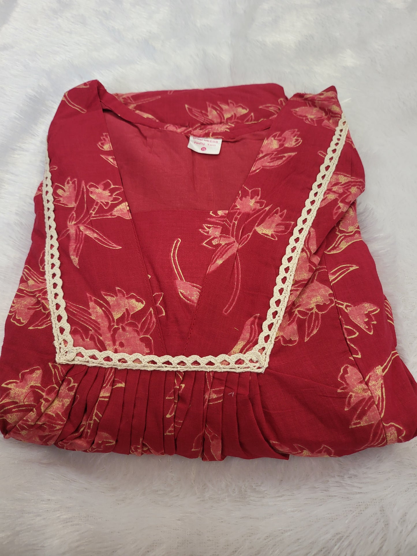 A-line feeding lace model red