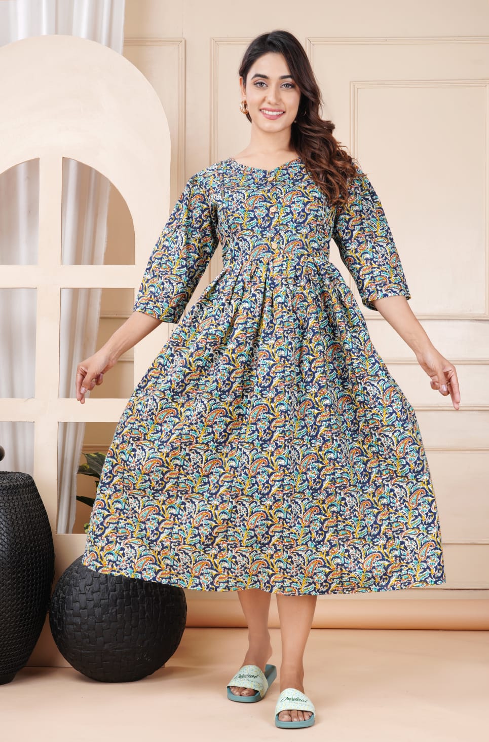 Pure cotton feeding Anarkali