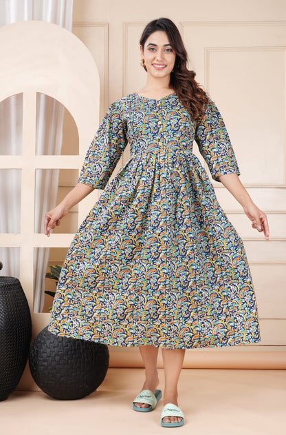 Pure cotton feeding Anarkali