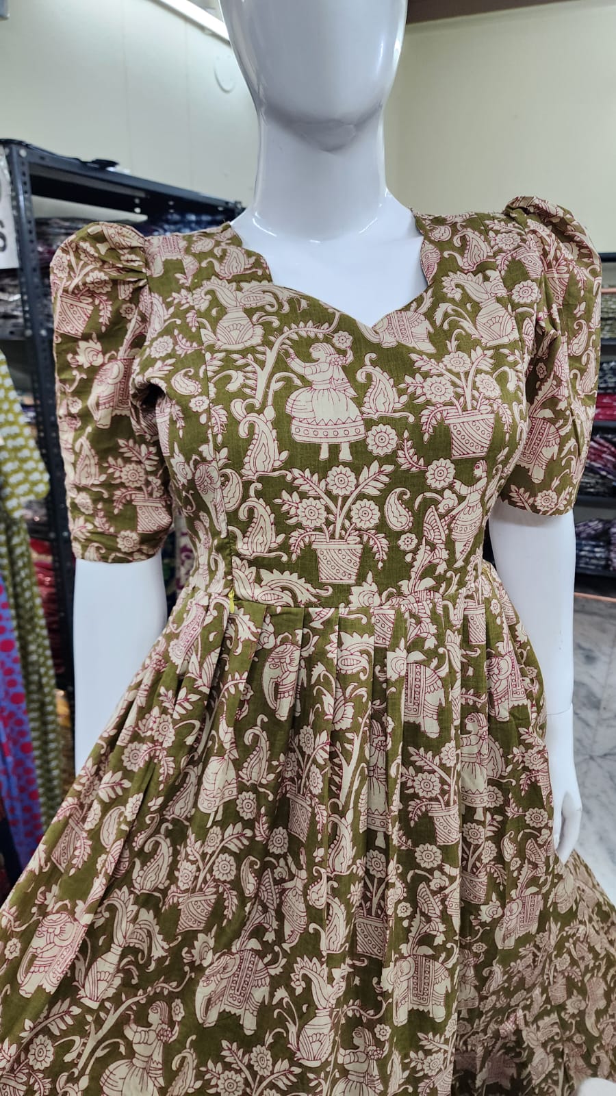 Kalamkaari print feeding kurtis
