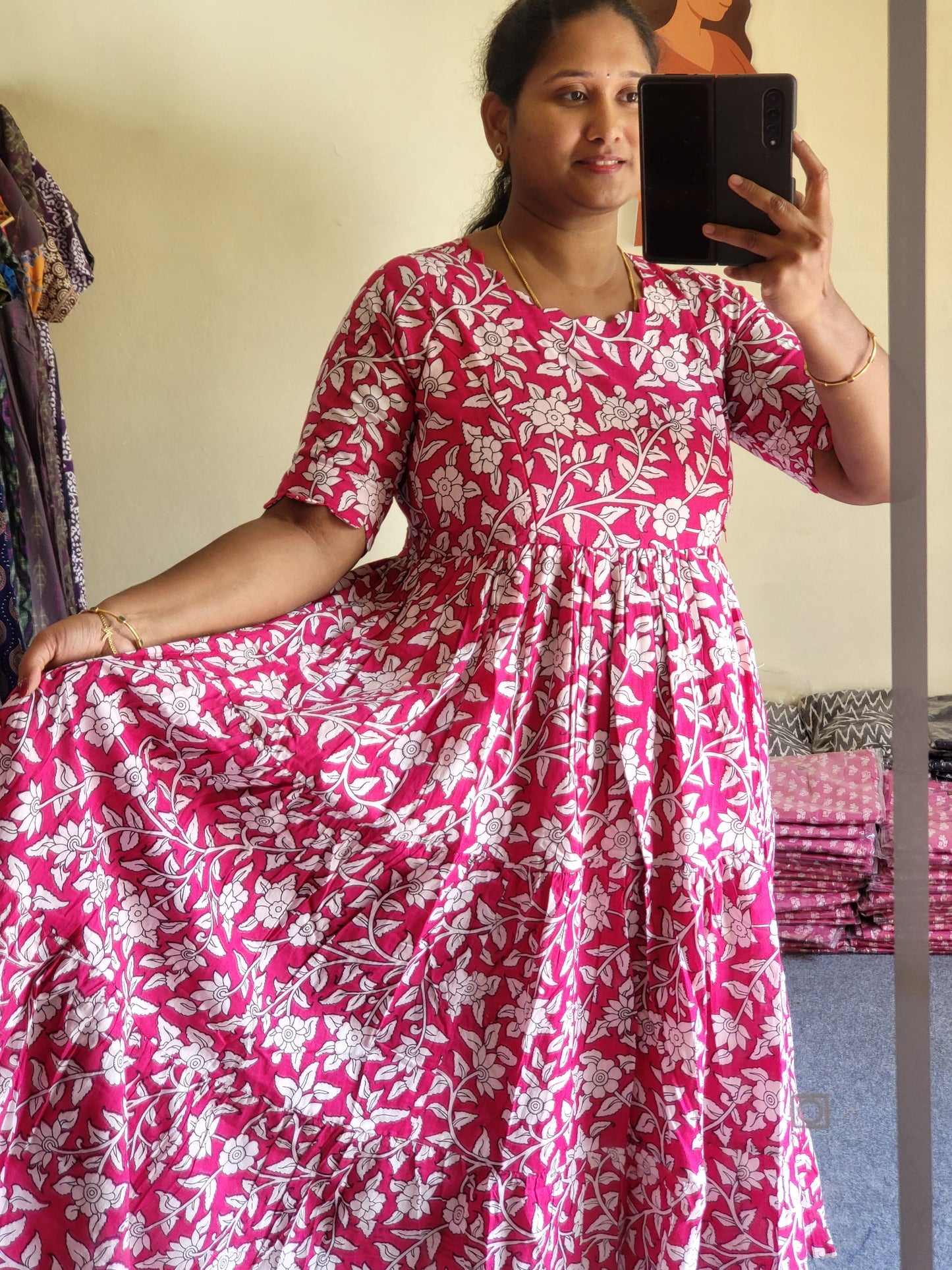 Kalamkaari feeding kurtis