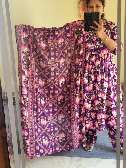 3pc sets in feeding with embroidery work