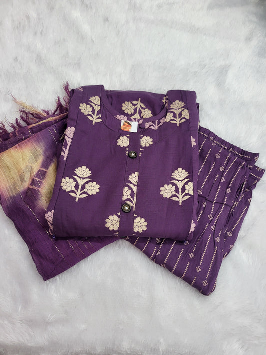 3pc sets in feeding purple 3846
