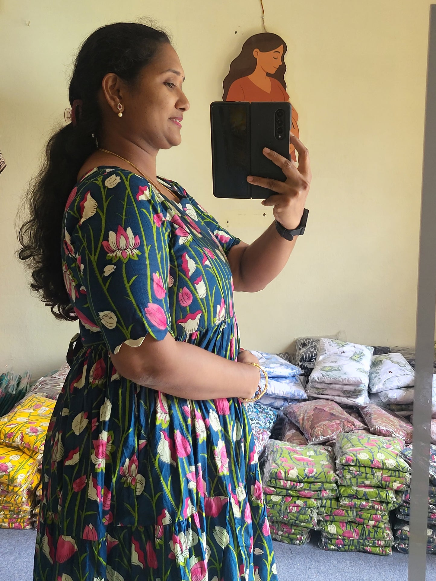 Kalamkaari feeding kurtis