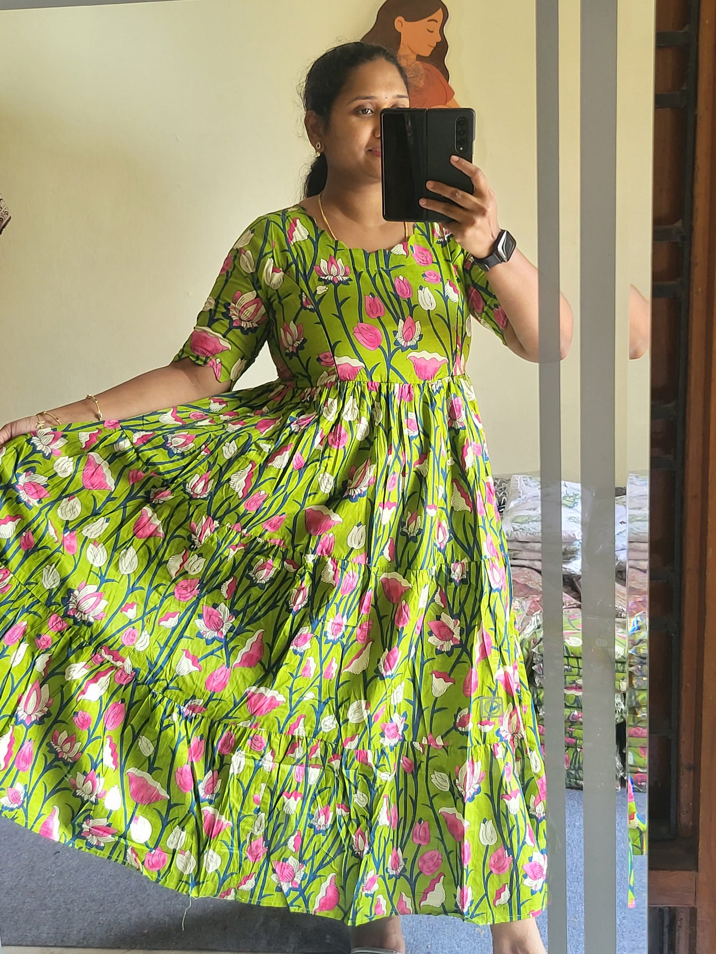 Kalamkaari feeding kurtis