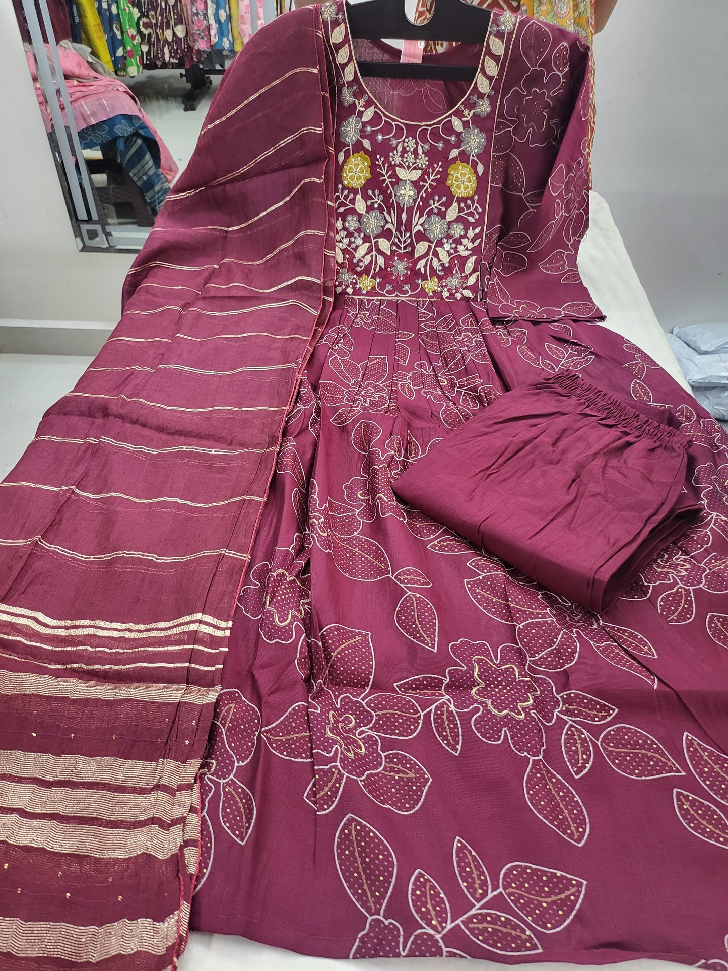 3pc set embroidery mr253