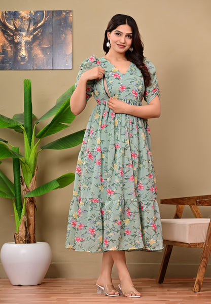 GORGETTE FEEDING KURTIS