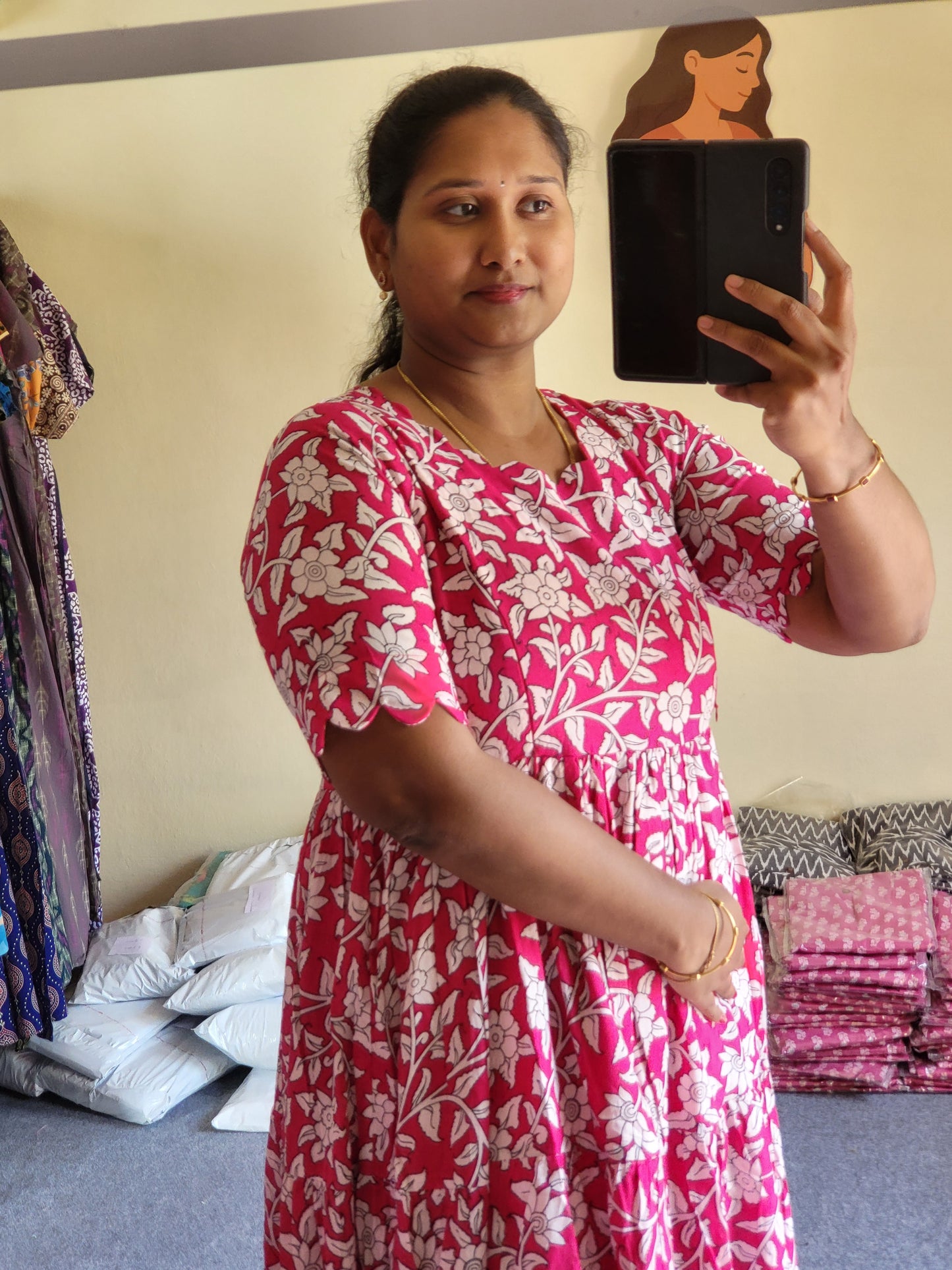 Kalamkaari feeding kurtis