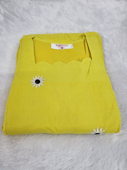 Embroidery frocks yellow 07