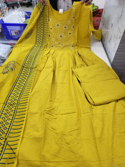 3pc sets in embroidery yellow 03