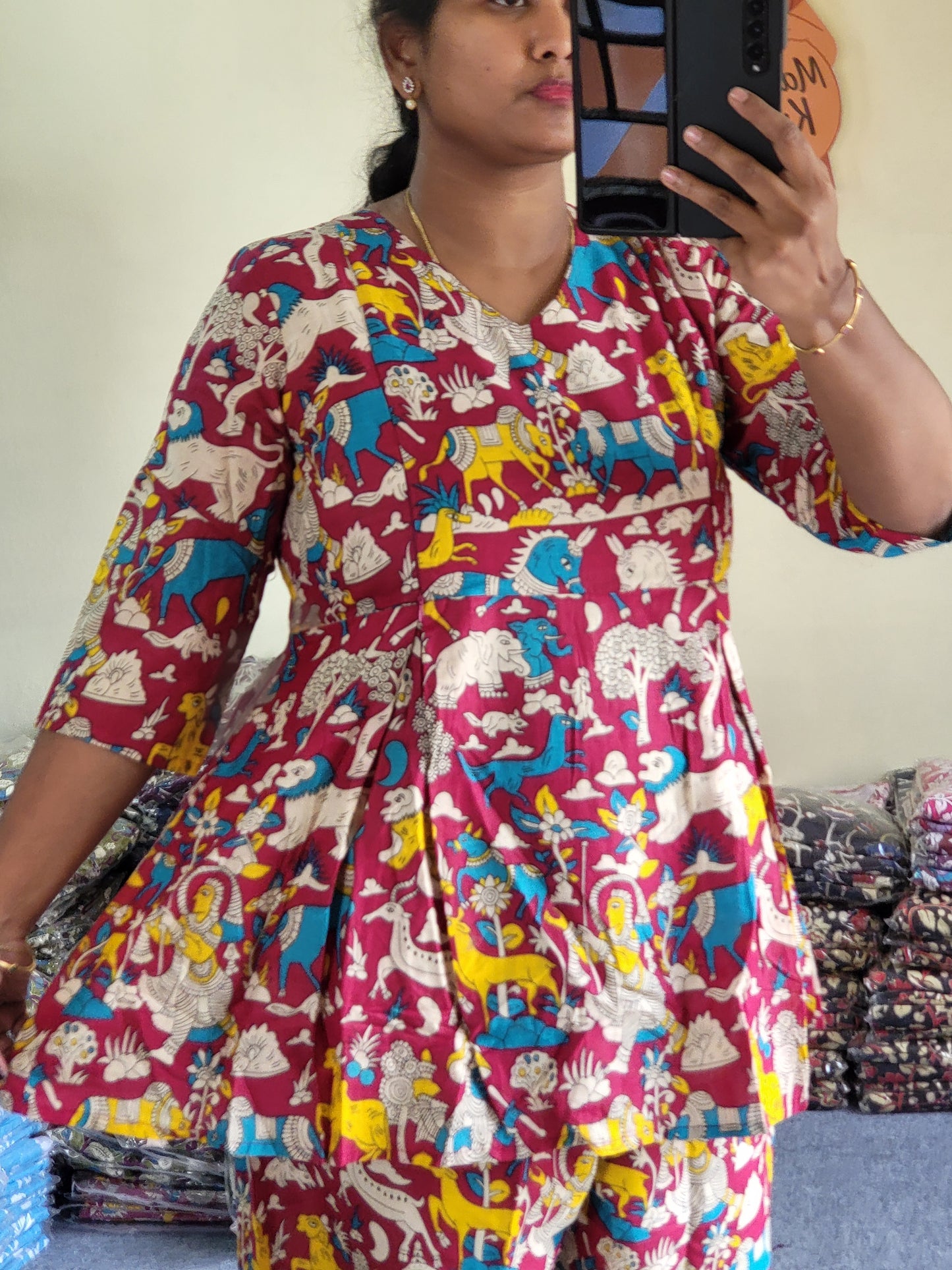 Co-ord sets in Kalamkaari feeding