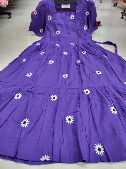 Embroidery feeding frocks purple 02