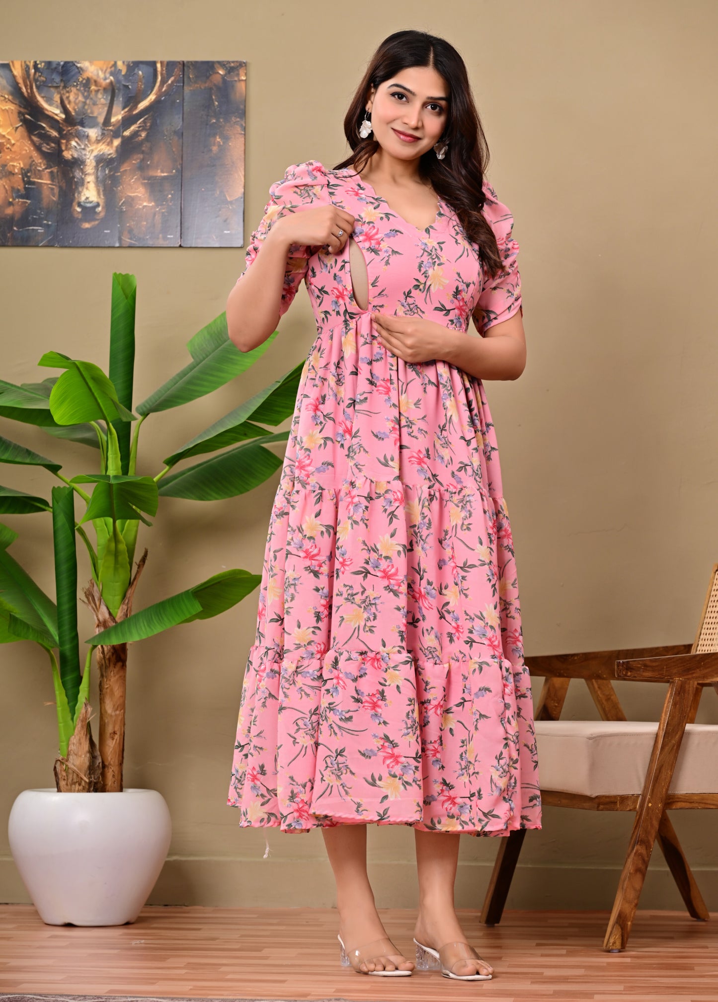 GORGETTE FEEDING KURTIS