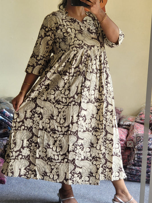 Full lining cotton Anarkali feeding