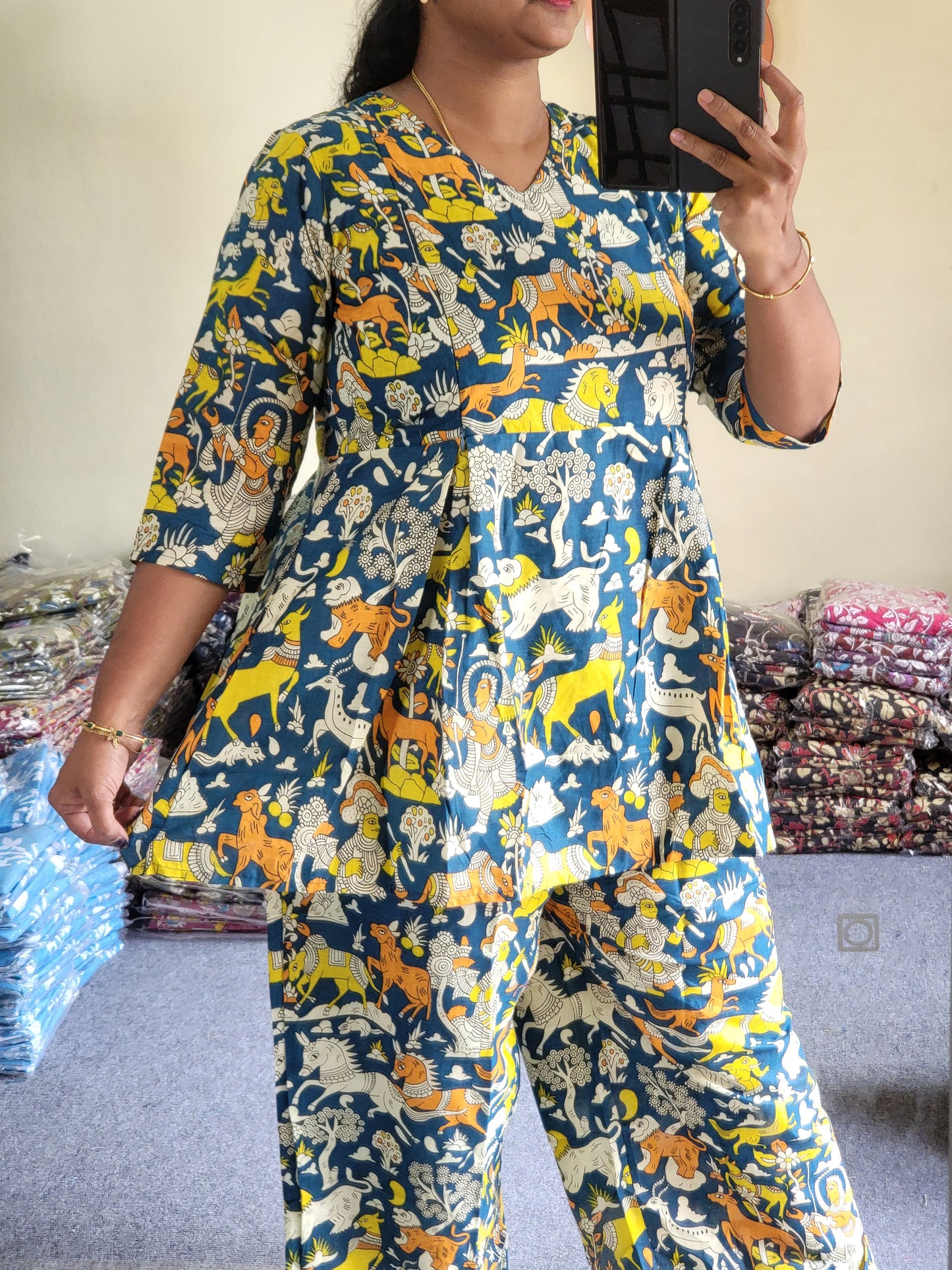 Co ord  sets in Kalamkaari feeding