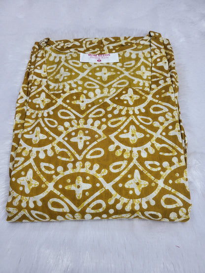 Dailywear feeding yellow bandhini