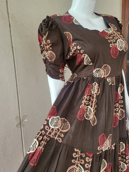 Pure cotton 3tire feeding kurtis