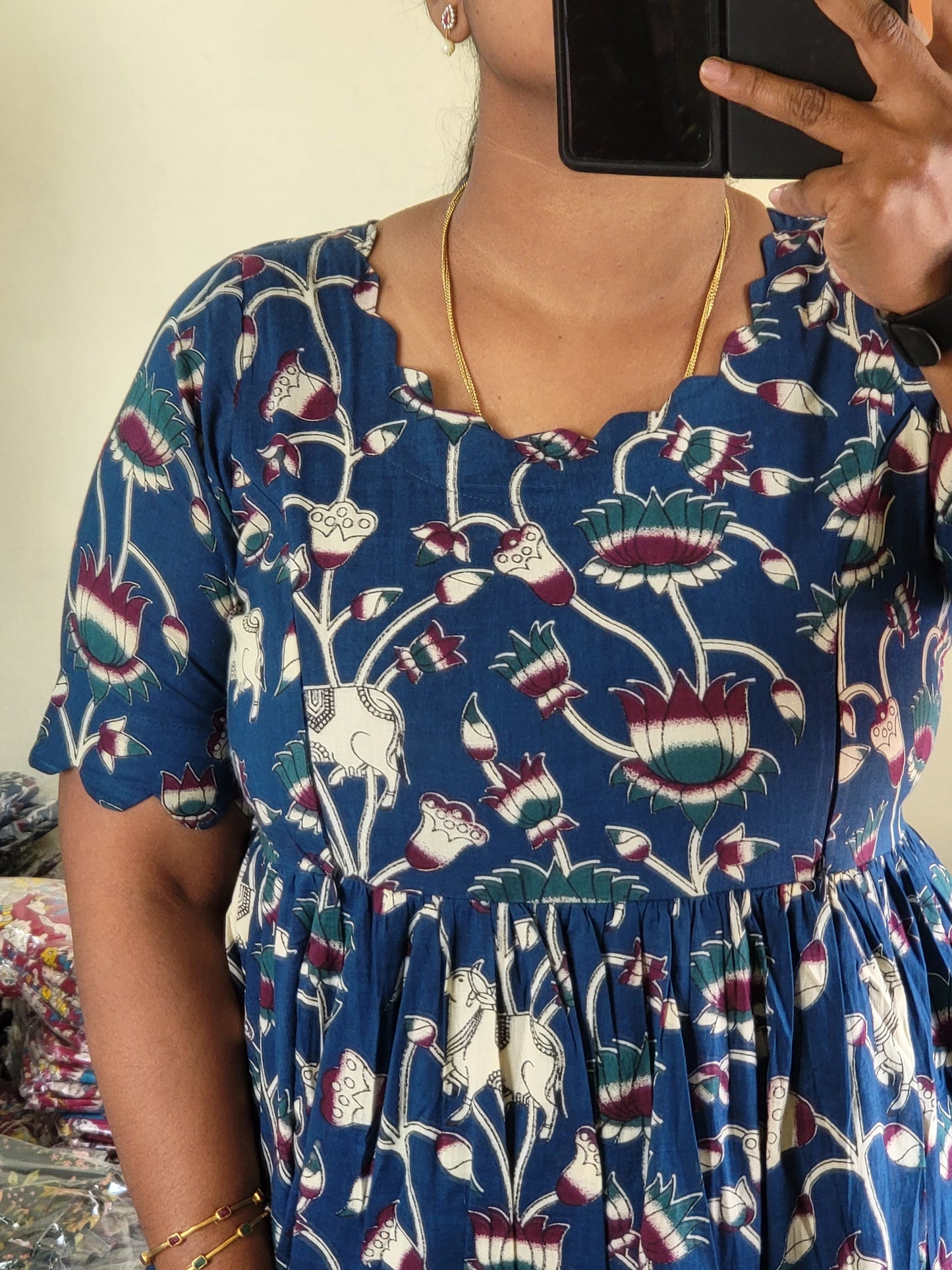 Kalamkaari feeding kurtis