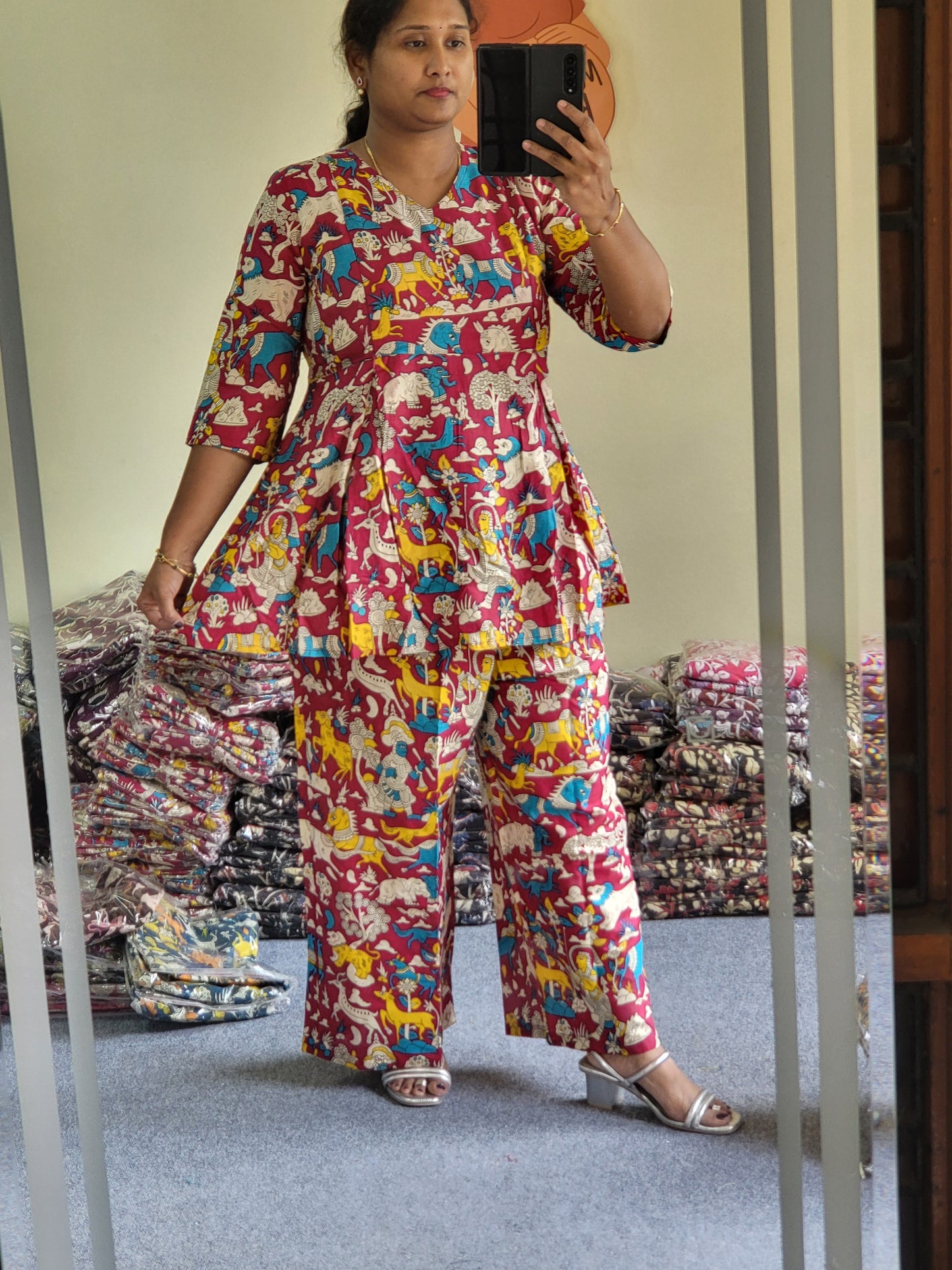 Co-ord sets in Kalamkaari feeding